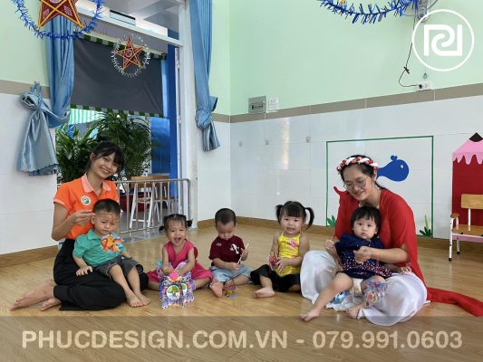 Vui tết trung thu trường mầm non Dạ Lý Hương
