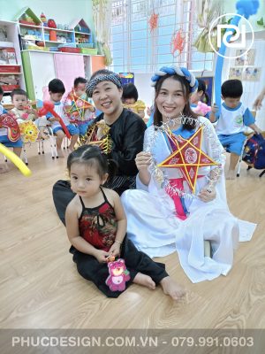 Vui tết trung thu trường mầm non Dạ Lý Hương